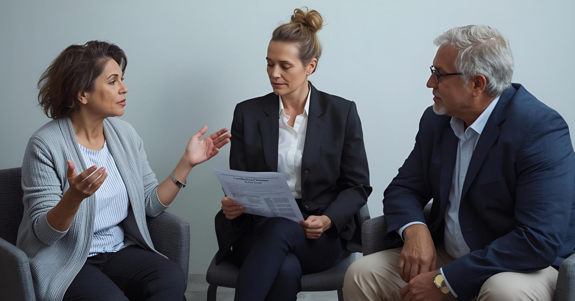 consulting with family lawyer