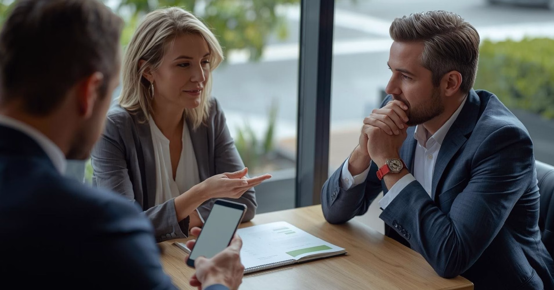 Discussing fee funding options with a lawyer